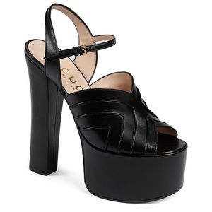 Gucci Black Platform Sandals